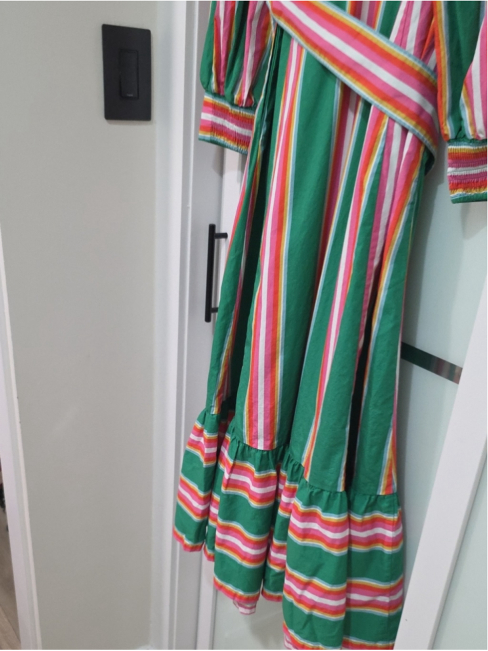 Boden Astrid Green Multicolor Stripe Midi Shirt Dress Size US 10R - Picture 16 of 16